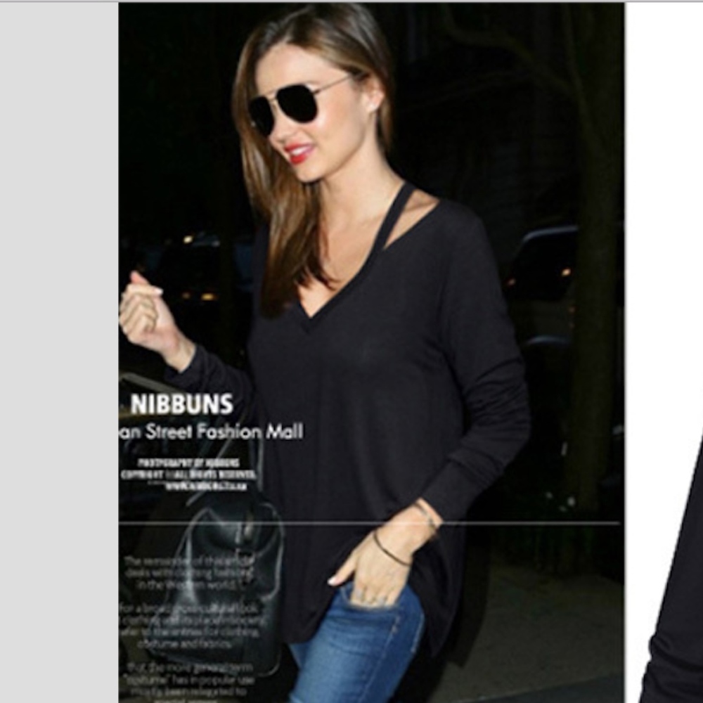 Black Cutout Blouse